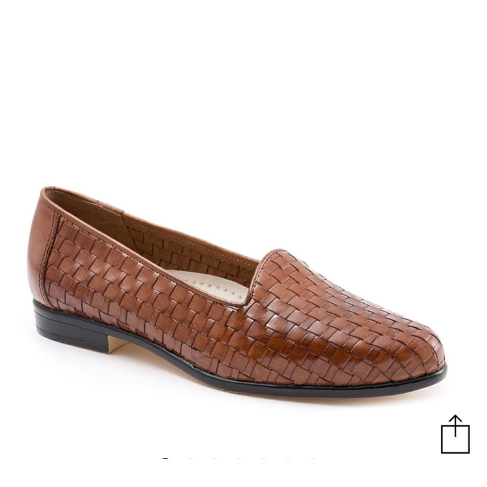 Trotters Cognac Liz Woven Loafer Flats Shoes, 10SS